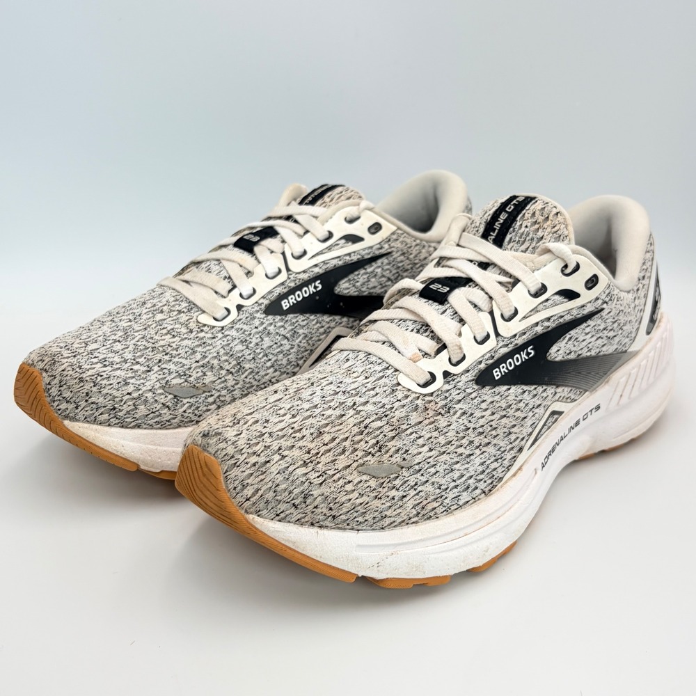 Brooks Adrenaline GTS 23 Womens 8 Running Shoes Grey White Black